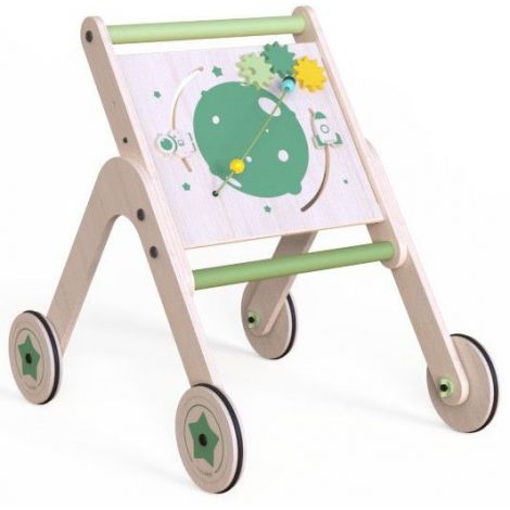 Antepremergator din lemn cu masuta de activitati 2 in 1 MamaToyz - poza 1