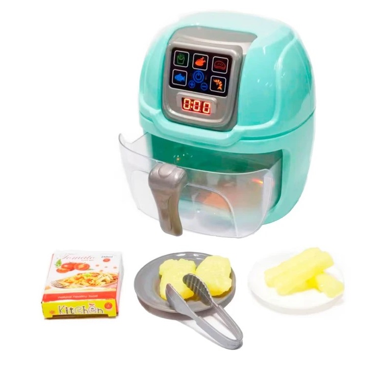 Aparat de gatit multifunctional cu lumini pentru copii Ntoys Air Fryer Green - poza 1