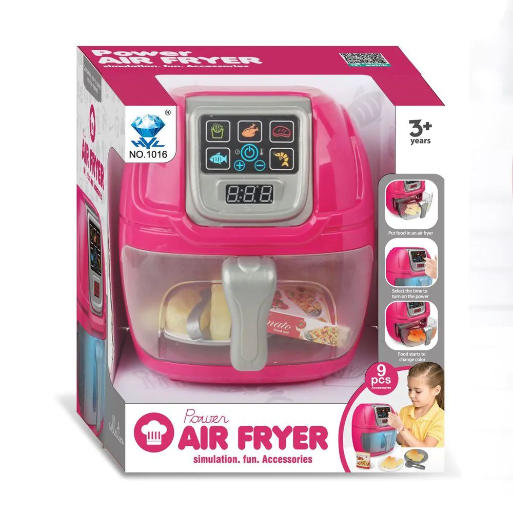 Aparat de gatit multifunctional cu lumini pentru copii Ntoys Air Fryer Roz - poza 2