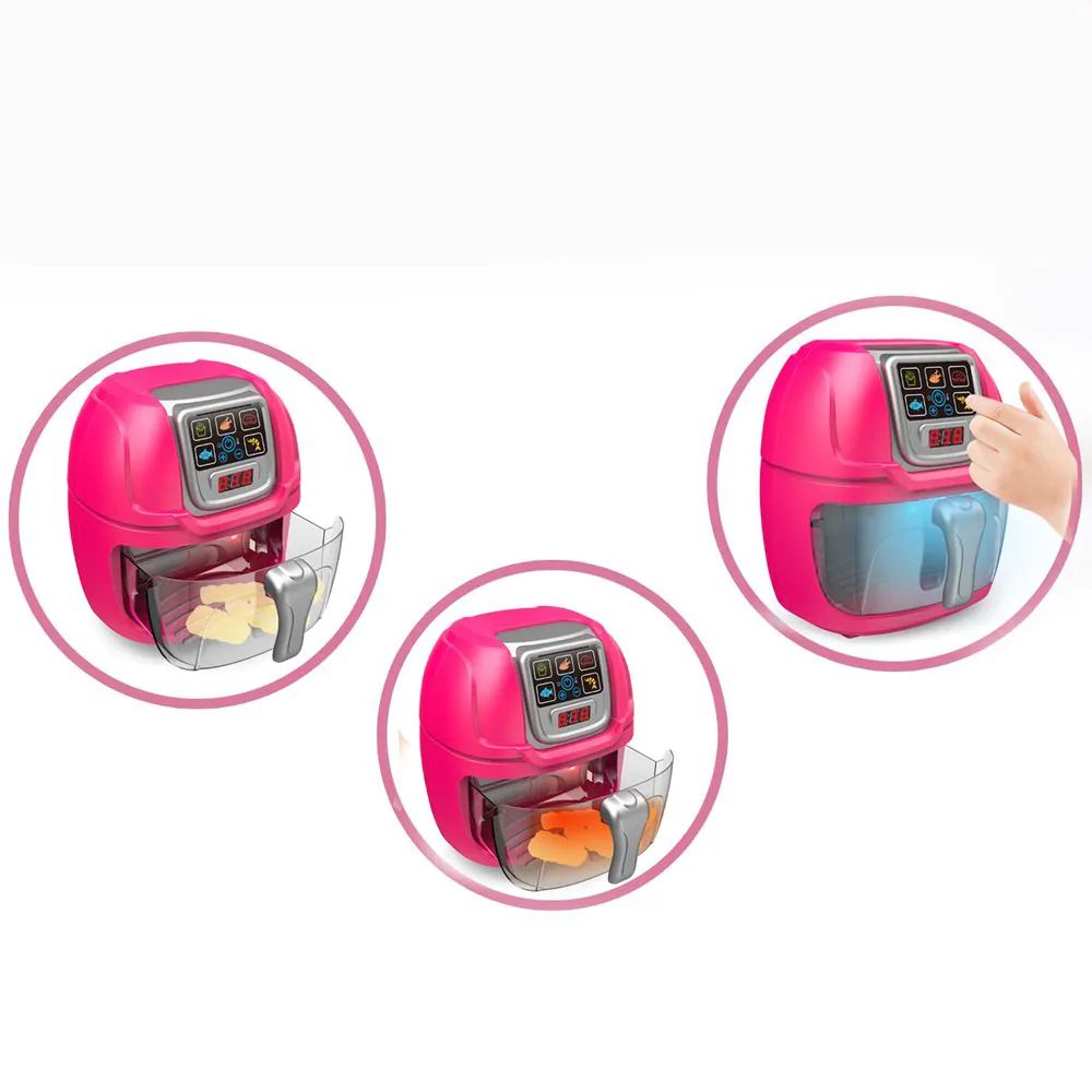 Aparat de gatit multifunctional cu lumini pentru copii Ntoys Air Fryer Roz - poza 4