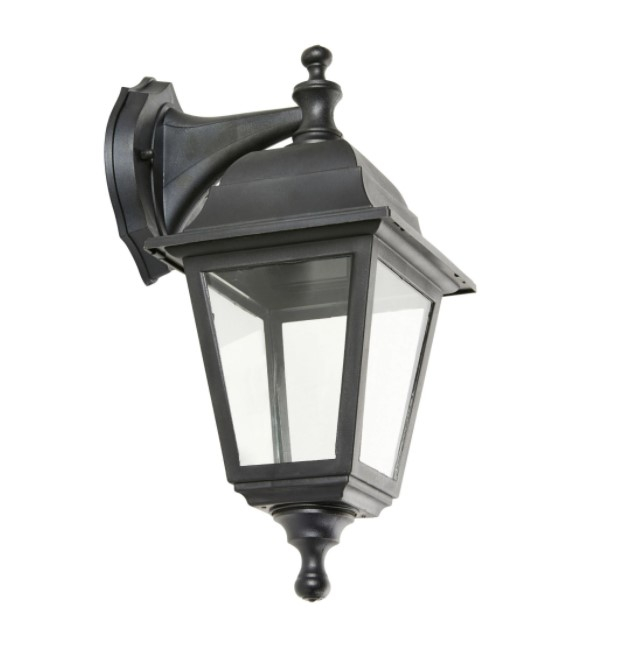 Aplica pentru exterior , Negru, 1 x E27, 25 W, IP 44