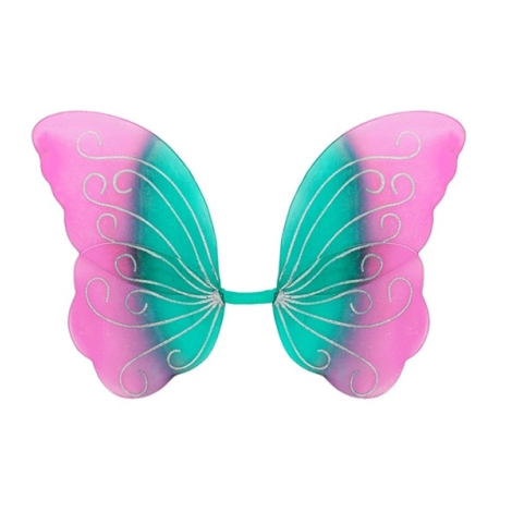 Aripi fluture roz-azur glitter - poza 1