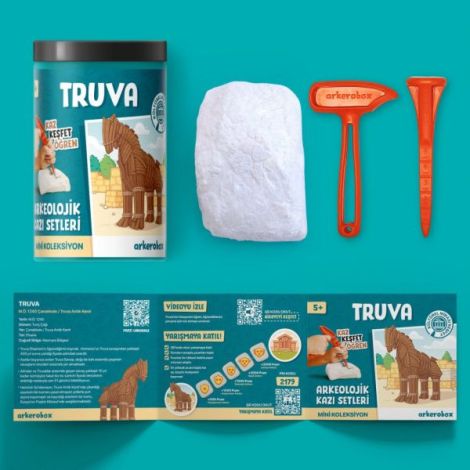 Arkerobox - Mini set arheologic educational si puzzle 3D, Grecia Antica, Calul Troian - poza 4
