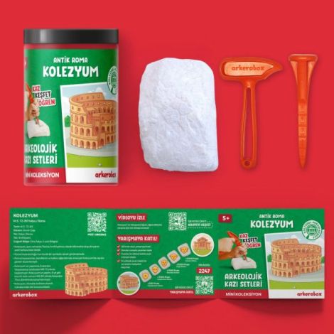 Arkerobox - Mini set arheologic educational si puzzle 3D, Roma antica, Colosseum - poza 4