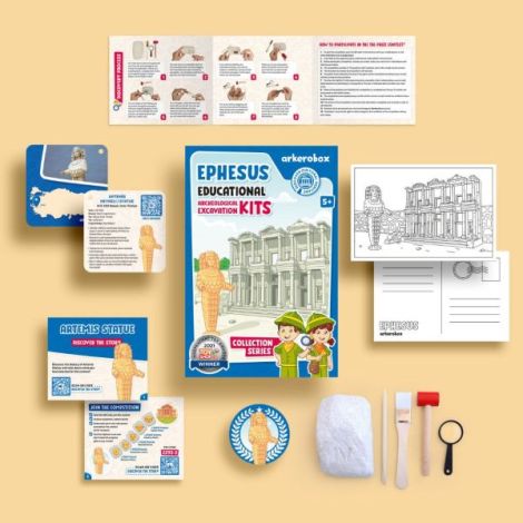 Arkerobox - Set arheologic educational si puzzle 3D, Efes - Biblioteca Celsus - poza 2