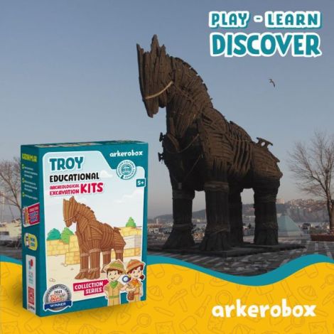 Arkerobox - Set arheologic educational si puzzle 3D, Grecia Antica, Calul Troian - poza 2