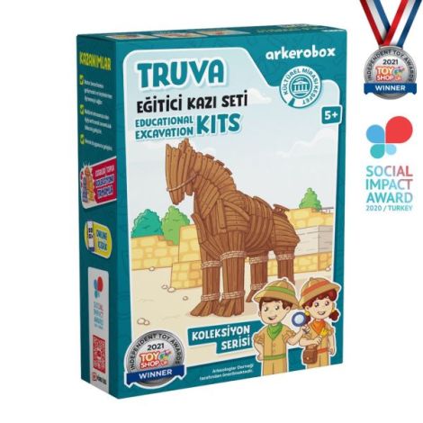 Arkerobox - Set arheologic educational si puzzle 3D, Grecia Antica, Calul Troian - poza 3