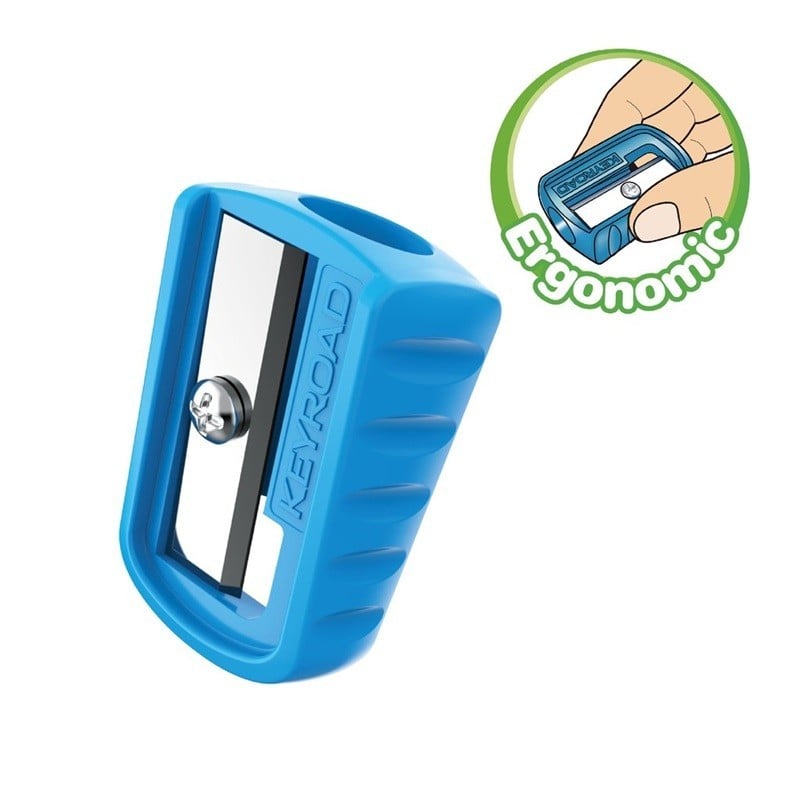 Ascutitoare ergononica simpla Keyroad 1 orificiu, plastic, diverse culori