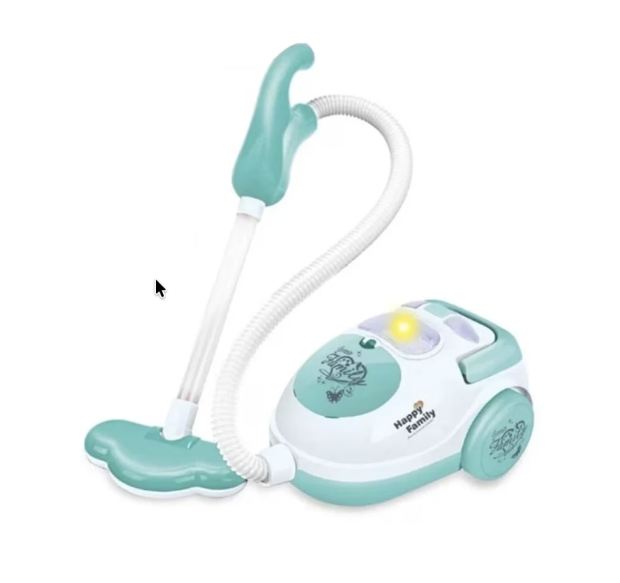 Aspirator de jucarie interactiv cu lumini si sunete, alb-vernil, 18 cm, +3 ani