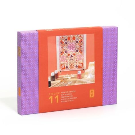 Atelier creativ 11 pentru adulti Pictura pe matase, Djeco - poza 1