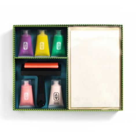 Atelier creativ 46 pentru adulti Imprimare pe gel, Djeco - poza 2