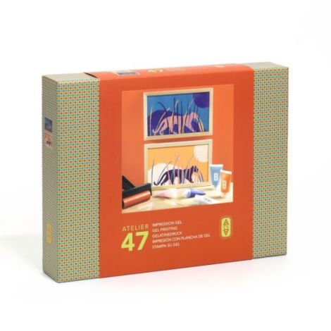 Atelier creativ 47 pentru adulti Imprimare pe gel, Djeco - poza 1