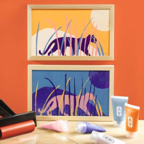 Atelier creativ 47 pentru adulti Imprimare pe gel, Djeco - poza 3
