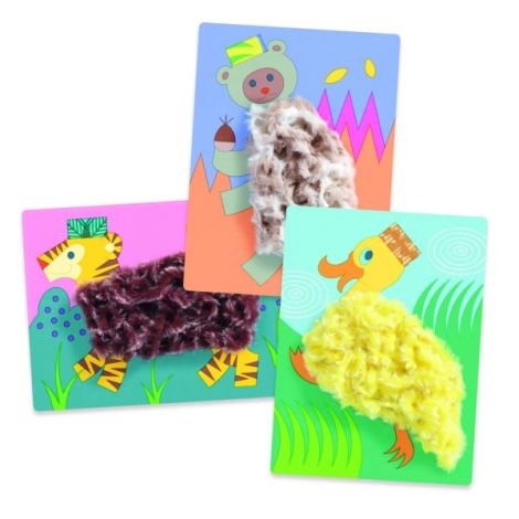 Atelier creativ Animalute cu caciulite, Djeco - poza 3