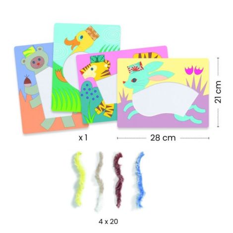 Atelier creativ Animalute cu caciulite, Djeco - poza 5