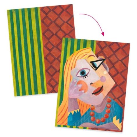 Atelier creativ Cap patrat Inspired by Picasso, Djeco - poza 3