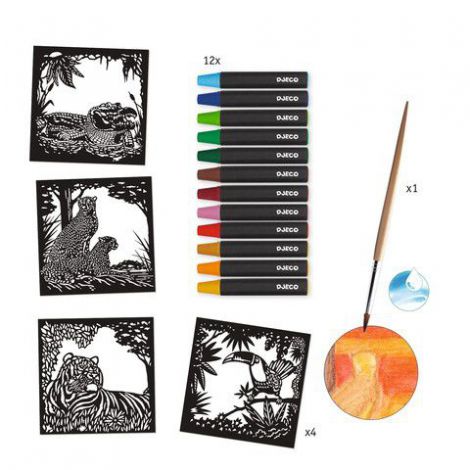 Atelier creativ cu creioane acuarela Djeco, Lumina din fundal - poza 2
