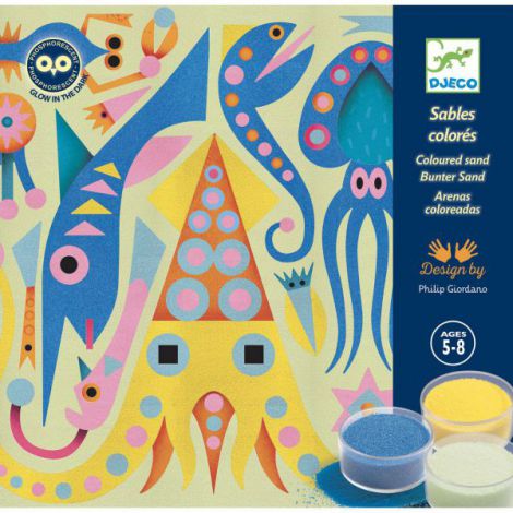 Atelier creativ cu nisip fluorescent, Luminile din ocean - poza 1