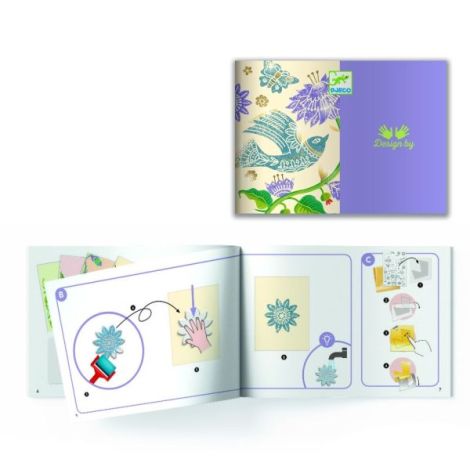 Atelier creativ de gravura Pasiune pentru flori, Djeco - poza 5