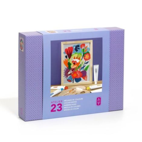Atelier creativ de pictura pentru adulti Flori, Djeco - poza 1