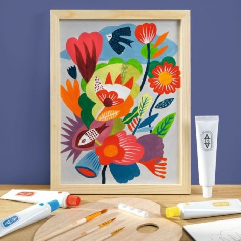 Atelier creativ de pictura pentru adulti Flori, Djeco - poza 2