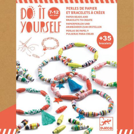Atelier DIY de confectionat bratari cu margele din hartie, culori Pop - poza 1