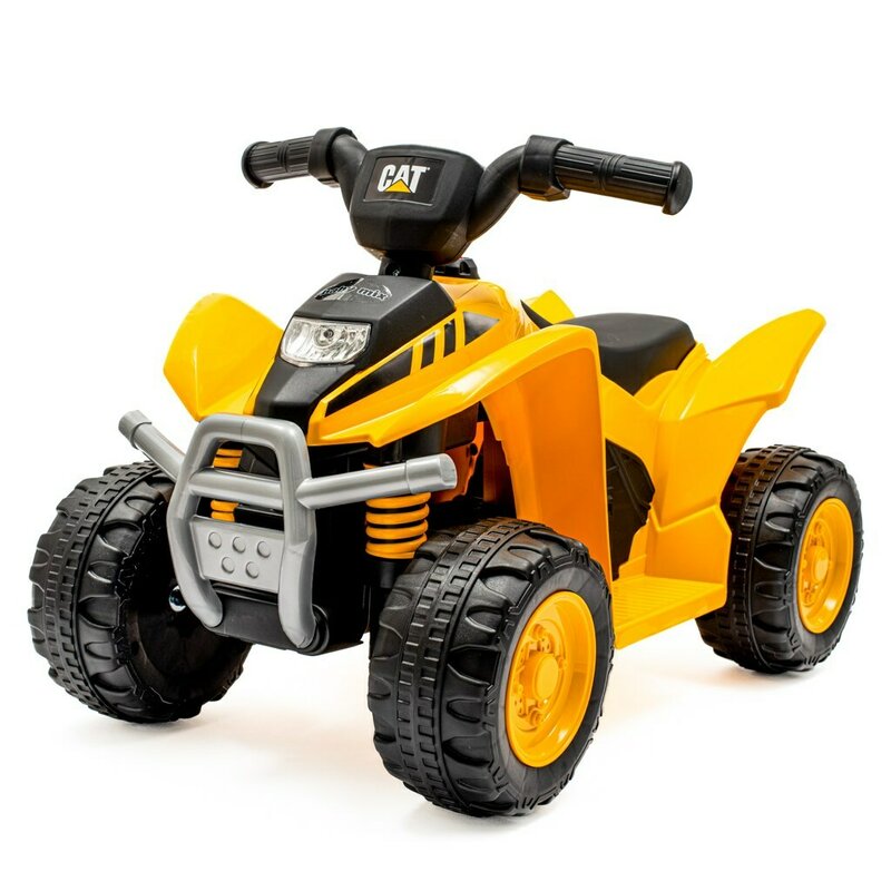ATV electric copii, Baby Mix, CAT, Pana la 25 kg, Cu lumini LED si efecte sonore, Sezut confortabil, Cu roti rezistente, 12 luni+, Yellow