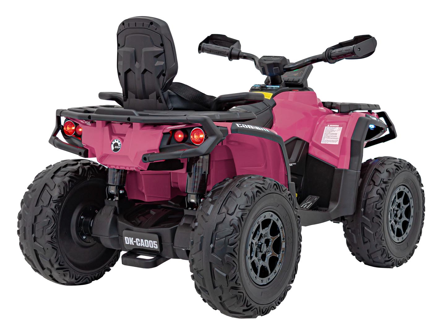 ATV electric pentru copii 2-8 ani Can-Am Outlander cu 2 locuri, cu Telecomanda, 4x4 12V 180W (CA005) Roz - Autokids.ro - poza 4