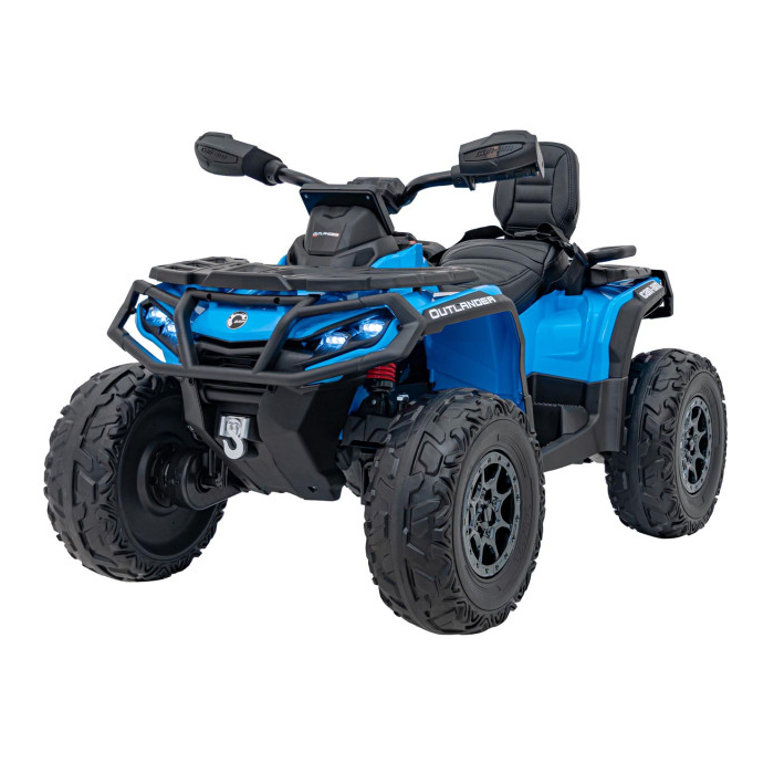 ATV electric pentru copii Can-Am Outlander cu 2 locuri 24V 4x4 800W, echipare Lux (CA005) Albastru - Autokids.ro
