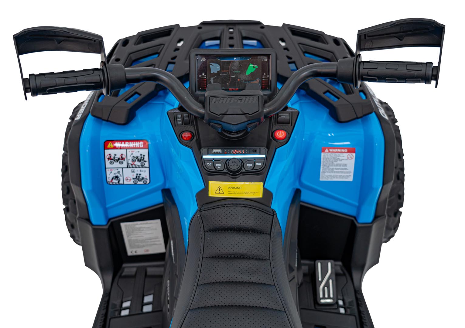 ATV electric pentru copii Can-Am Outlander cu 2 locuri 24V 4x4 800W, echipare Lux (CA005) Albastru - Autokids.ro - poza 3