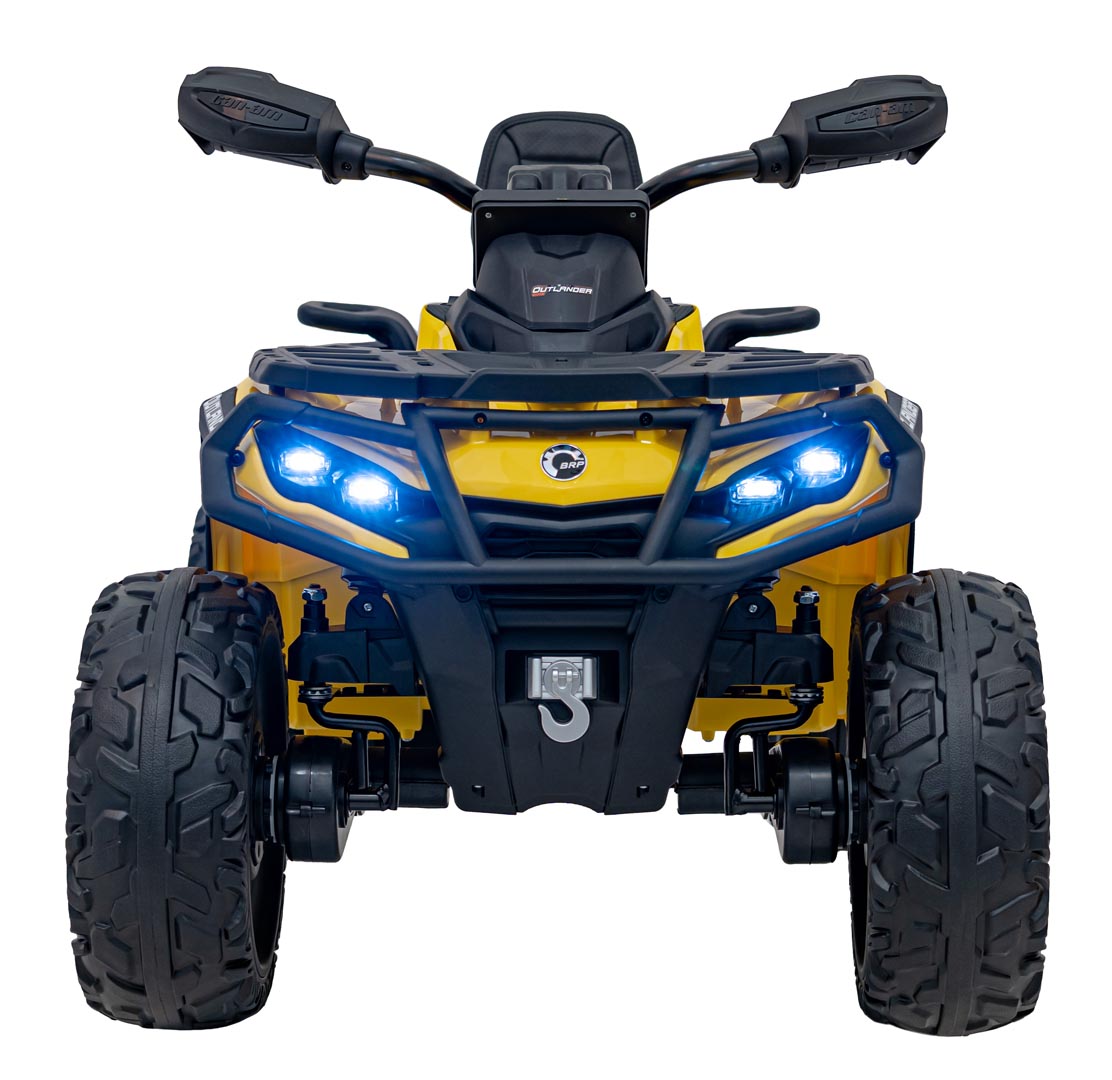 ATV electric pentru copii Can-Am Outlander cu 2 locuri 24V 4x4 800W, echipare Lux (CA005) Galben - Autokids.ro - poza 2