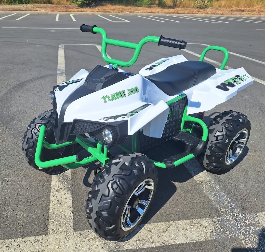 ATV electric pentru copii cu 2 locuri TURBO FAST EDITION 360W 4x4 (S621) Alb - Autokids.ro - poza 1