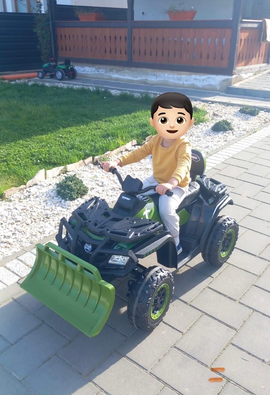 ATV electric pentru copii cu 2 locuri XT-SPEED FAST EDITION 320W 24V 4x4, cu cupa detasabila (S615) Roz - Autokids.ro - poza 2
