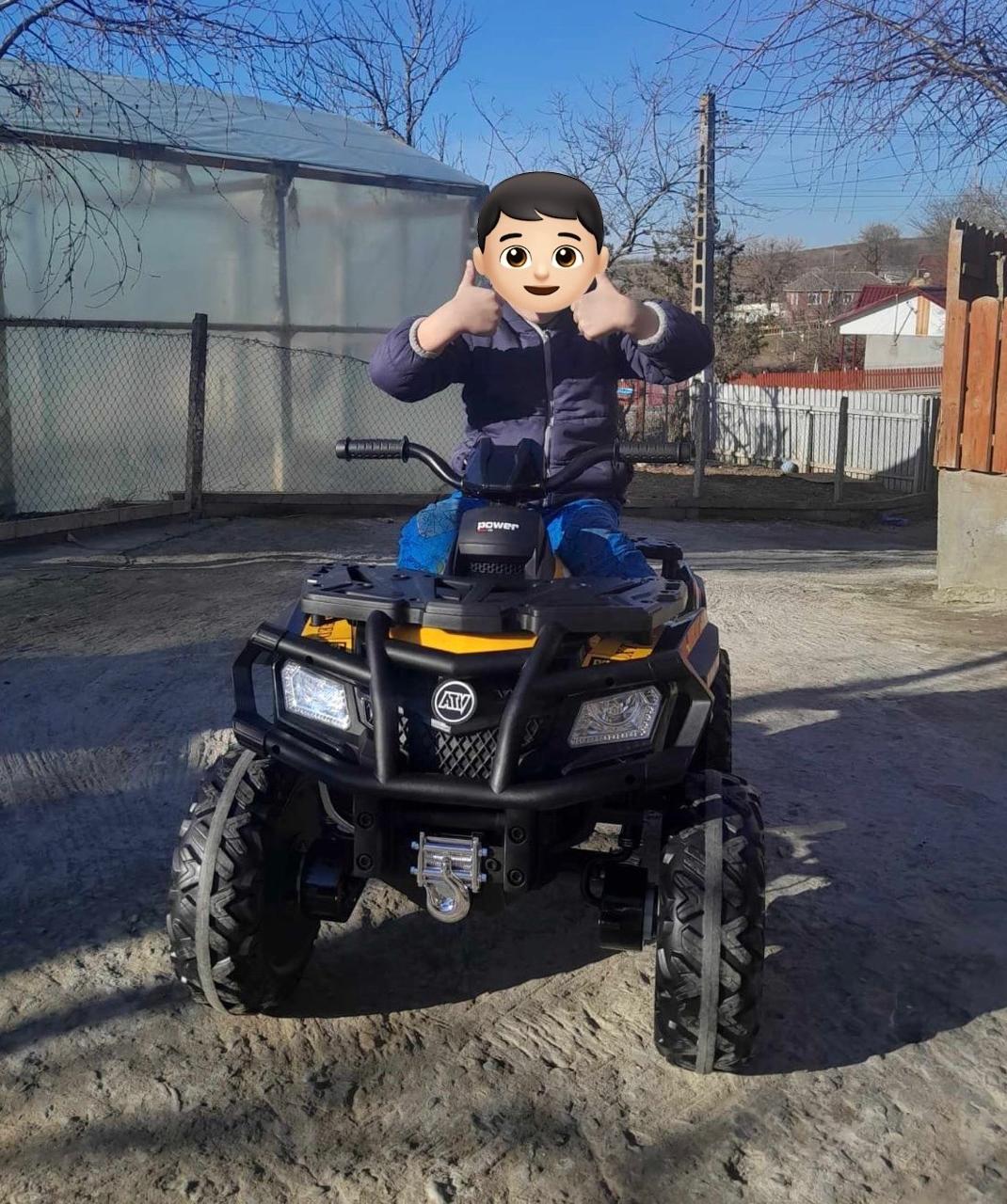 ATV electric pentru copii cu 2 locuri XT-SPEED FAST EDITION 320W 24V 4x4, cu cupa detasabila (S615) Roz - Autokids.ro - poza 3
