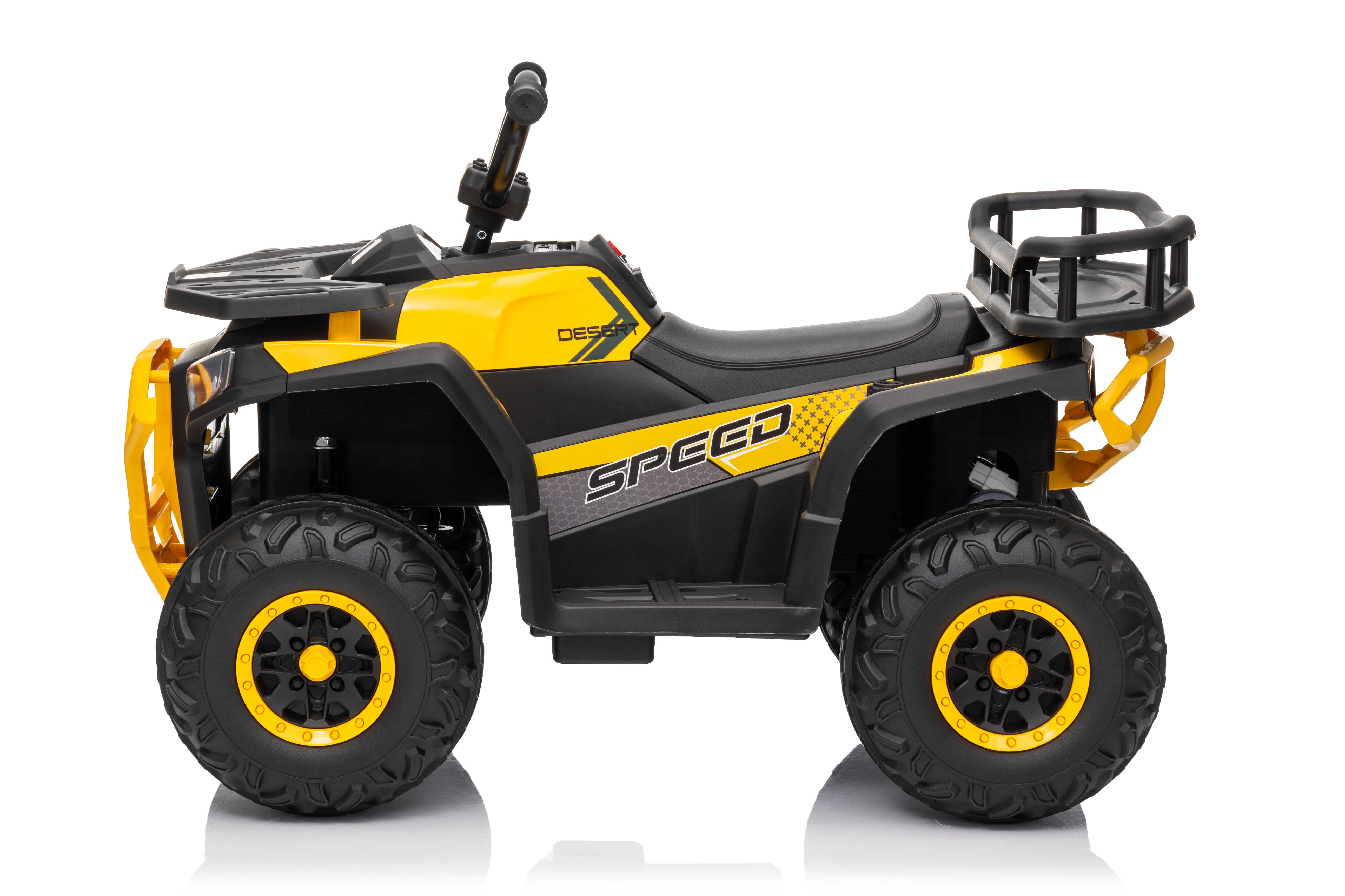 ATV electric pentru copii Mini Desert 12V 4x4 Galben, telecomanda parentala, Bluetooth - Autokids.ro - poza 2