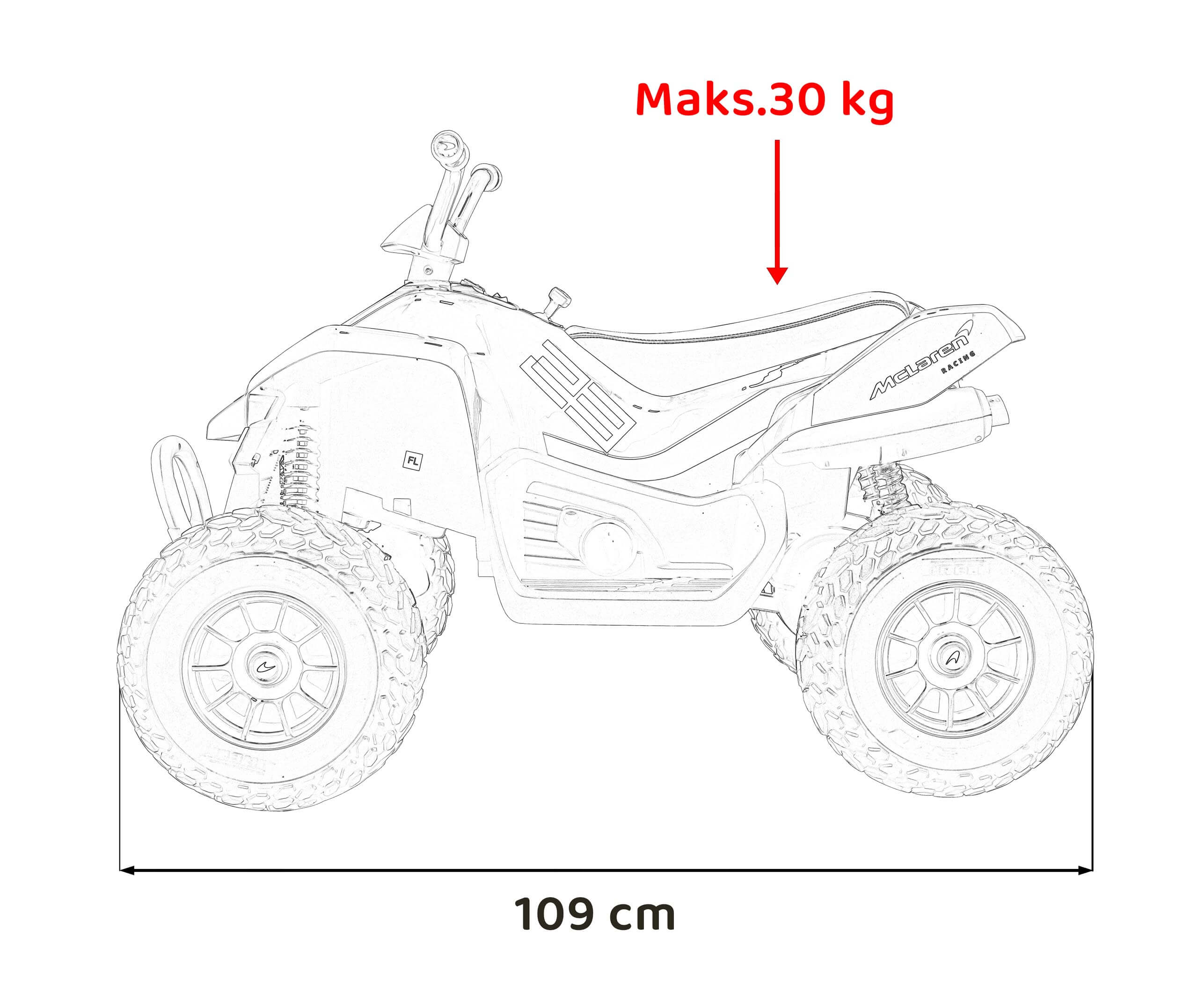 ATV electric pentru copii QUAD McLaren Racing MCL 35 (212) Portocaliu - Autokids.ro - poza 3