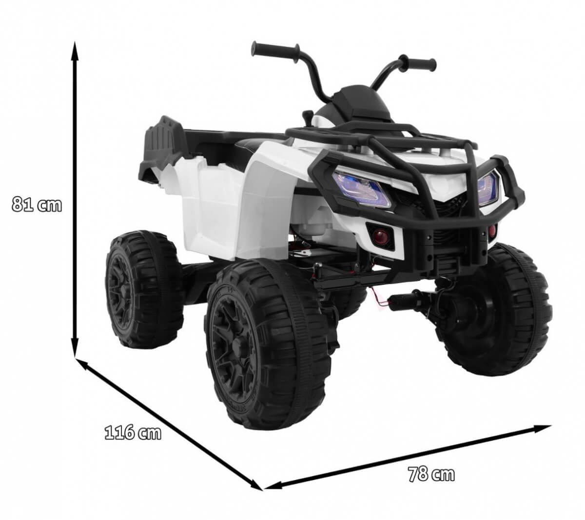 ATV electric pentru copii QUAD XL 4x4 12 volti (0909) Alb - Autokids.ro - poza 2