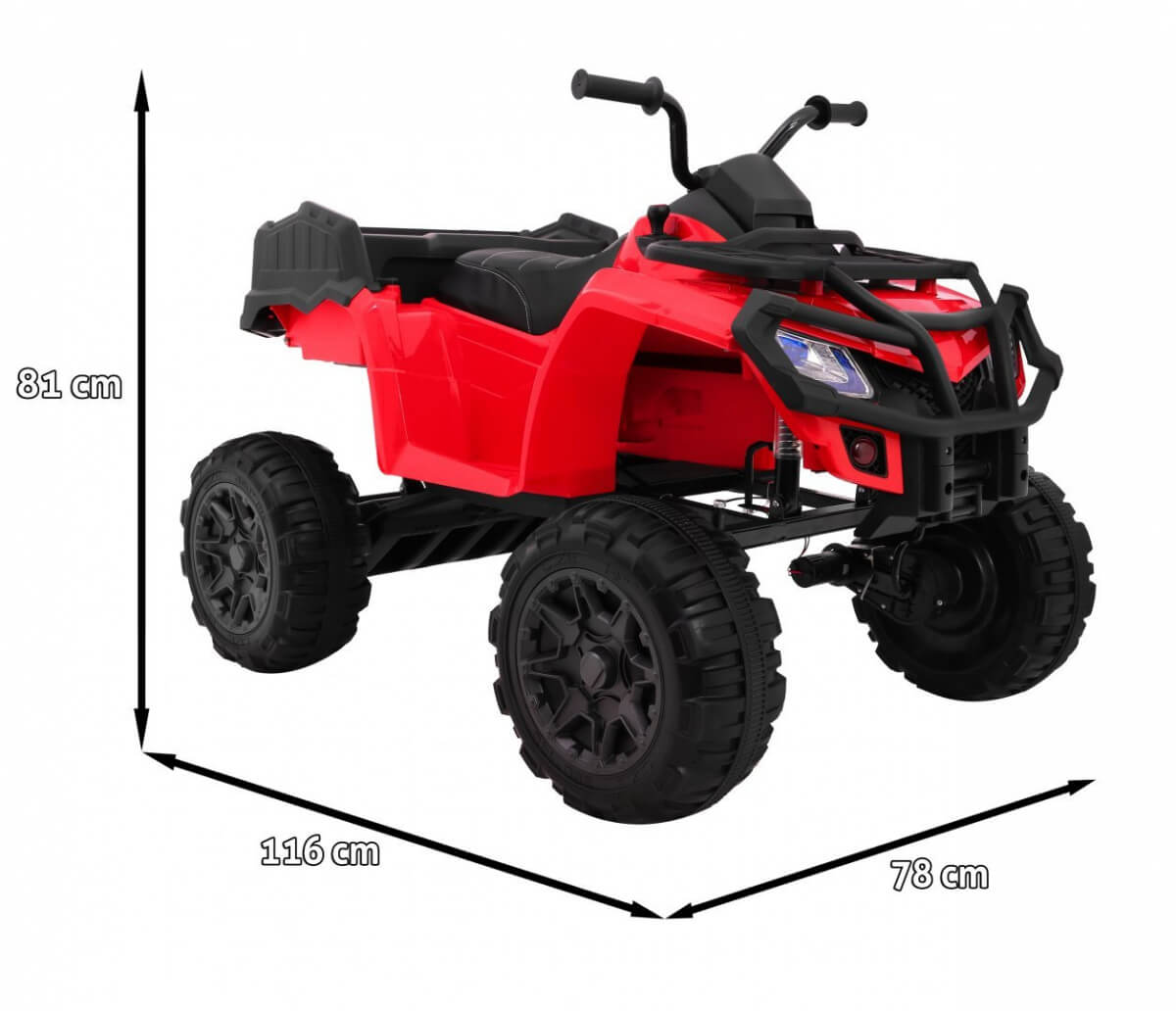 ATV electric pentru copii QUAD XL 4x4 12 volti (0909) Rosu - Autokids.ro - poza 2