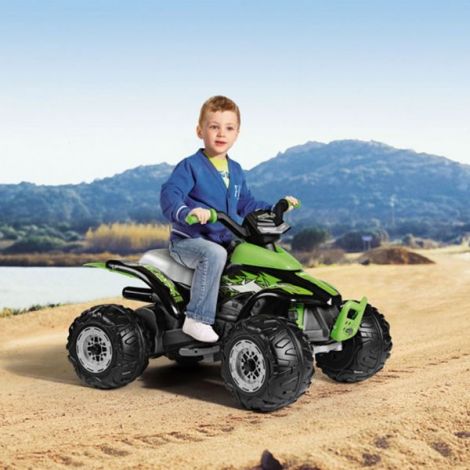 ATV Peg Perego Corral T-Rex, 330W, 12V, 3 ani +, Verde Negru - poza 2