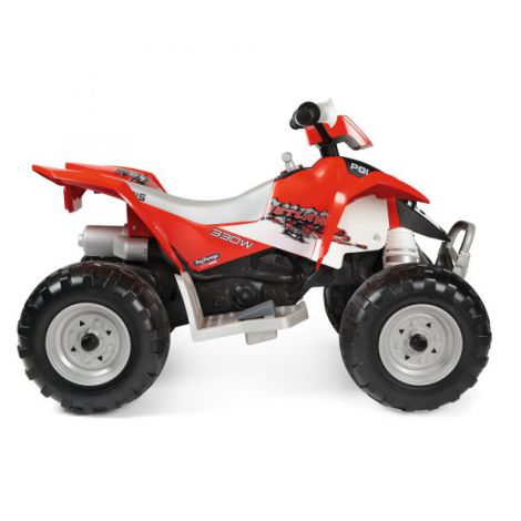 ATV Peg Perego Polaris Outlaw 330 W, 12V, 3 ani+, Negru Rosu - poza 3
