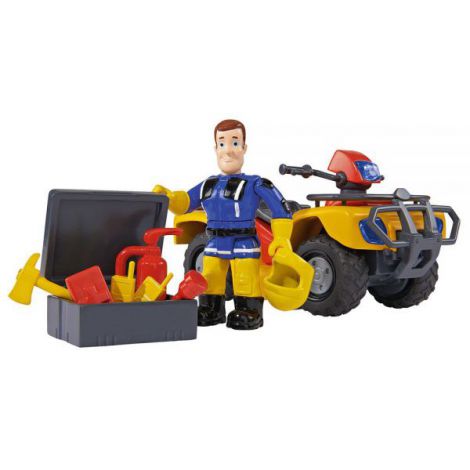ATV Simba Fireman Sam, Sam Mercury Quad cu figurina Sam si accesorii - poza 1