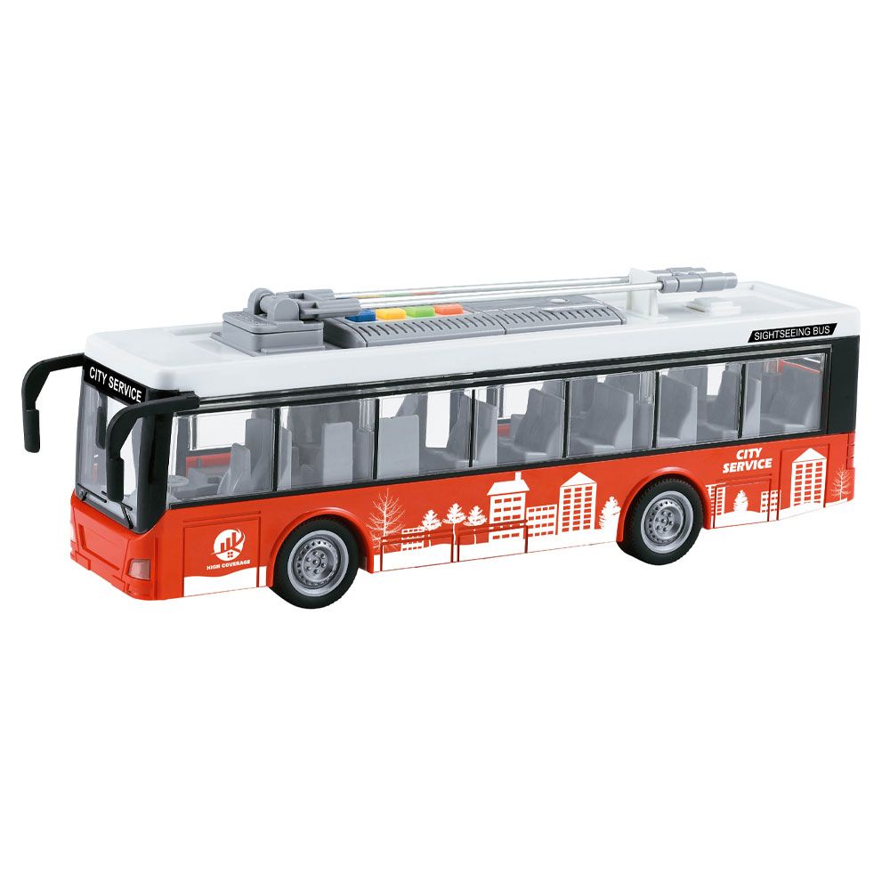 Autobuz City Cervice cu sunete si lumini 1:16 - poza 1