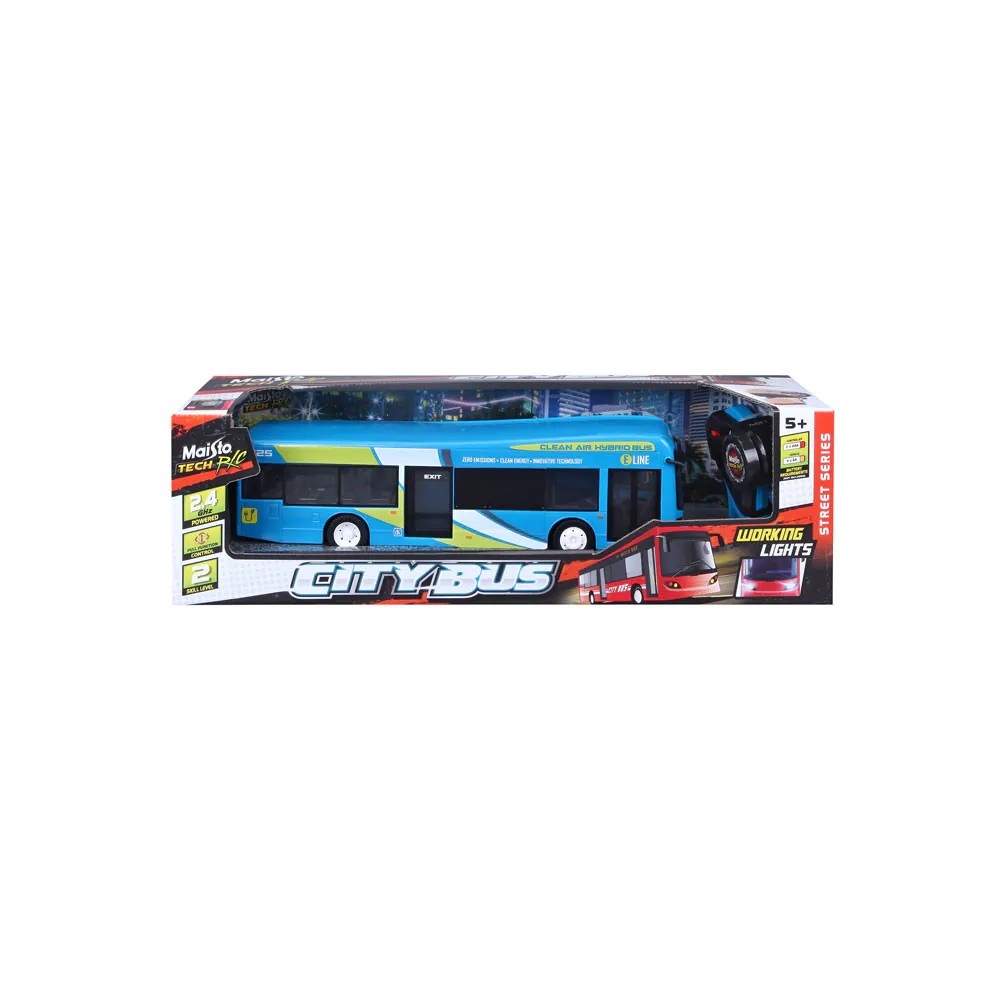Autobuz cu telecomanda Maisto Tech City Bus Albastru - poza 2
