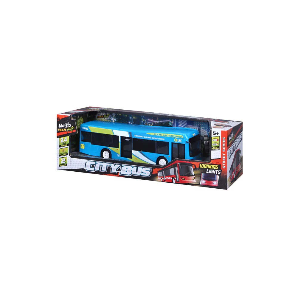 Autobuz cu telecomanda Maisto Tech City Bus Albastru - poza 3
