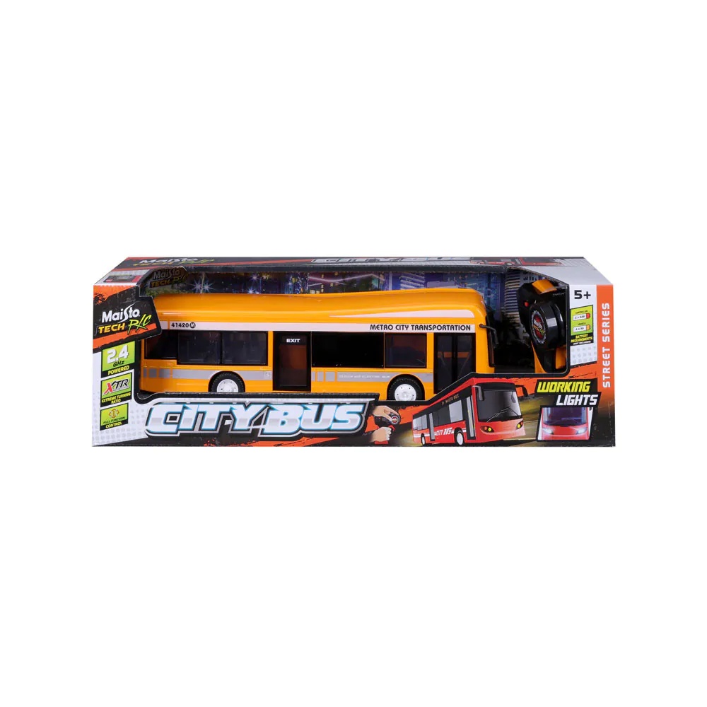 Autobuz cu telecomanda Maisto Tech City Bus Portocaliu - poza 2