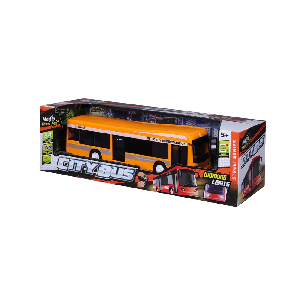 Autobuz cu telecomanda Maisto Tech City Bus Portocaliu - poza 3