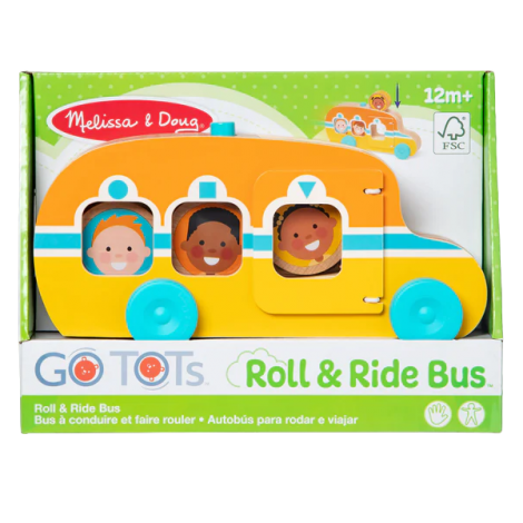 Autobuz de jucarie din lemn cu accesorii colectia Rostogol GO TOTs