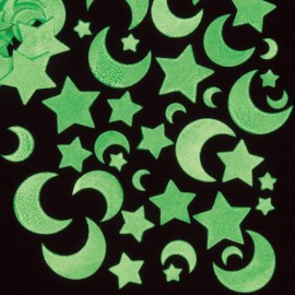 Autocolante fosforescente Stele si luna - Baker Ross - poza 1