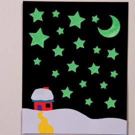 Autocolante fosforescente Stele si luna - Baker Ross - poza 3