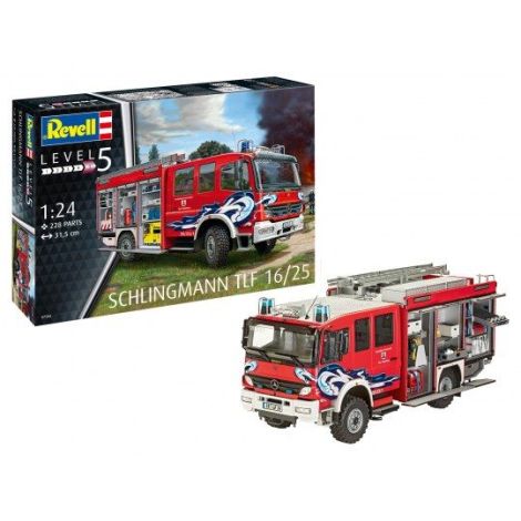 Automodel camionul de pompieri Schlingmann TLF 16 25, 228 piese, scara: 1:24, Revell 07586 - poza 2